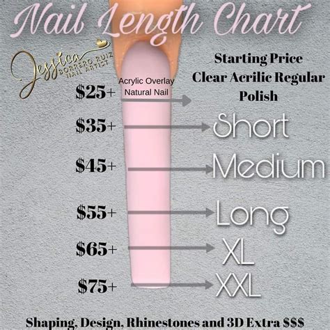 wide acrylic nails|acrylic nails length chart.